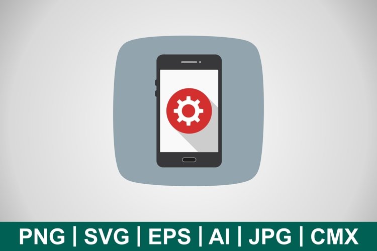 Vector Setting Mobile Application Icon example image 1