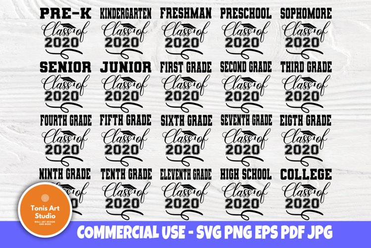 Class of 2020 SVG Bundle, School Shirt, Senior Svg, Pre-k example image 1