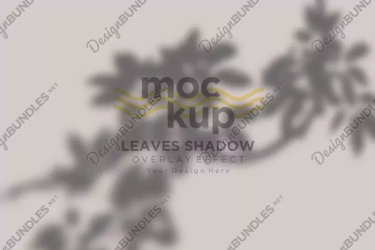 Leaves Shadow Overlay Effect Mockup