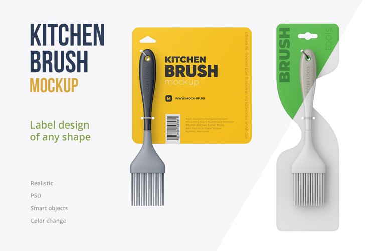 Kitchen Brush Any Shape Label Mockup example image 1