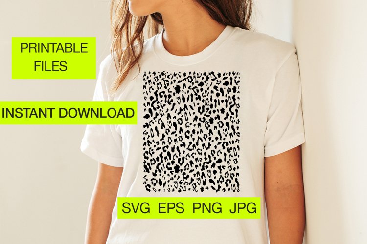 Leopard print SVG, Instant Download, Animal spots Digital EP example image 1