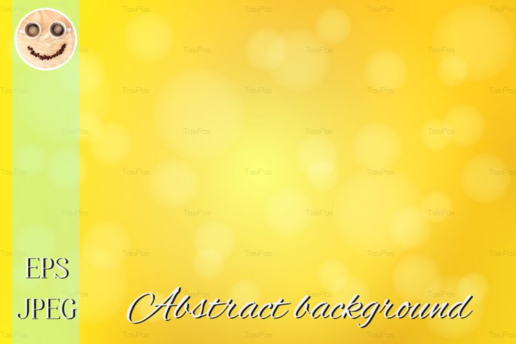Bright golden yellow abstract with bokeh lights blurred example image 1