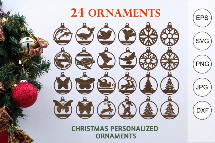 Christmas Ornaments Clipart Image 4