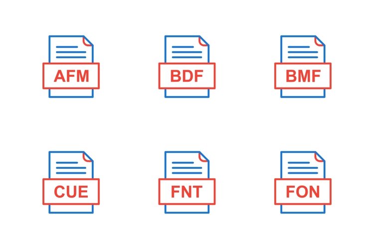 Set Of File Formats Icons