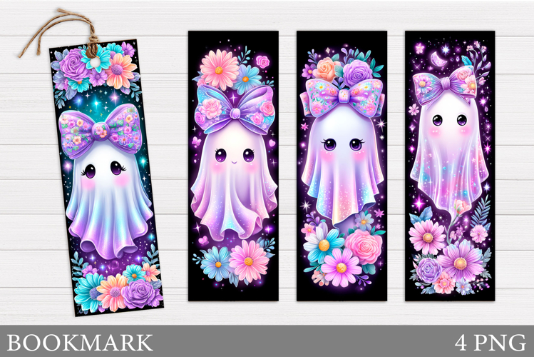 Cute Ghost Bookmark. Halloween Bookmark Sublimation