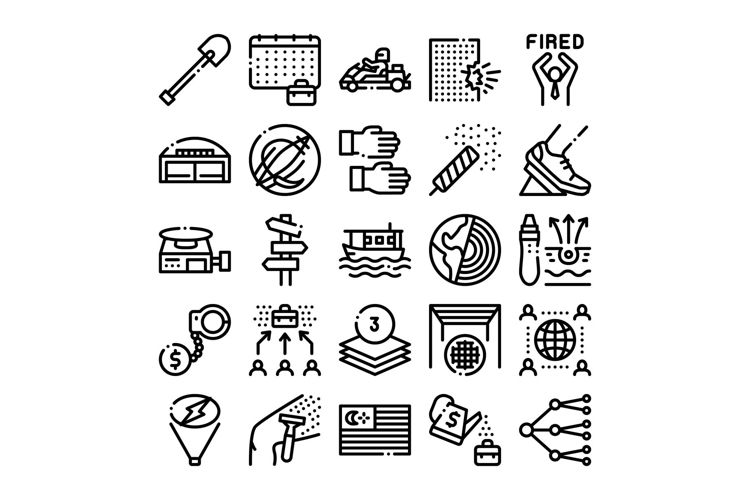 Outline business, sports, nature, travel, and lifestyle icon