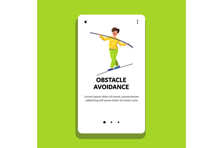 Obstacle Avoidance And Trouble Businessman Vector example image 1