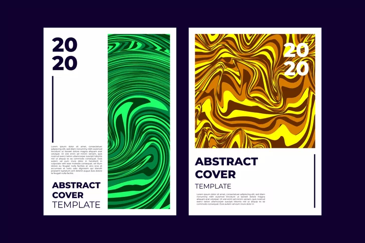 Cover Vector With Colorful Liquid