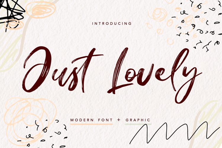 Just Lovely - modern font example image 1