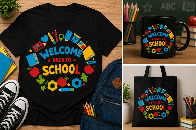 Welcome Back to School PNG, Classroom Back to School Design