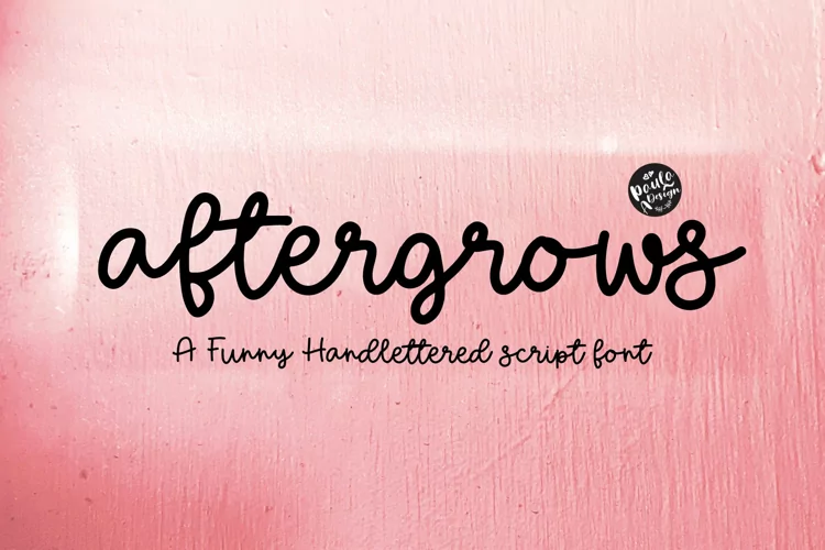 Aftergrows - A Chic Brush Style Script Font