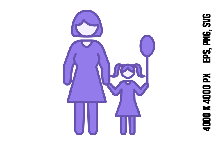 Mother And Daughter Clipart Image 22
