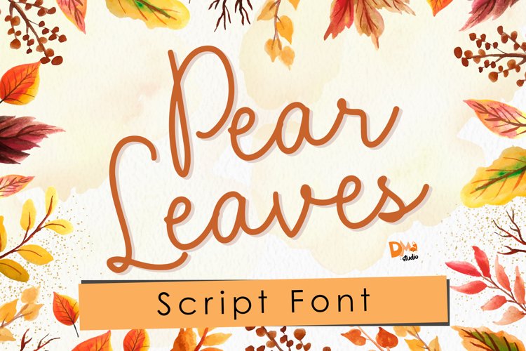 Pear Leaves - Autumn Script Font example image 1