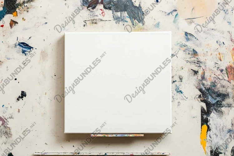 Art White Canvas Mockup