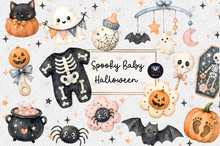 Spooky Baby Halloween Clipart
