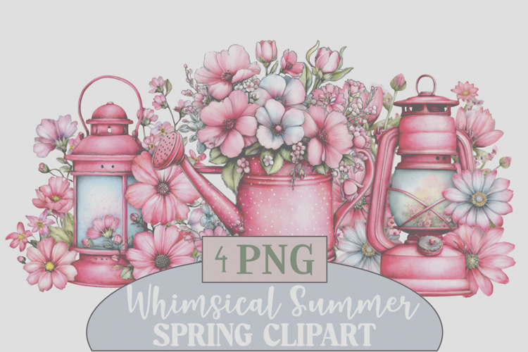 whimsical Summer Spring clipart Png