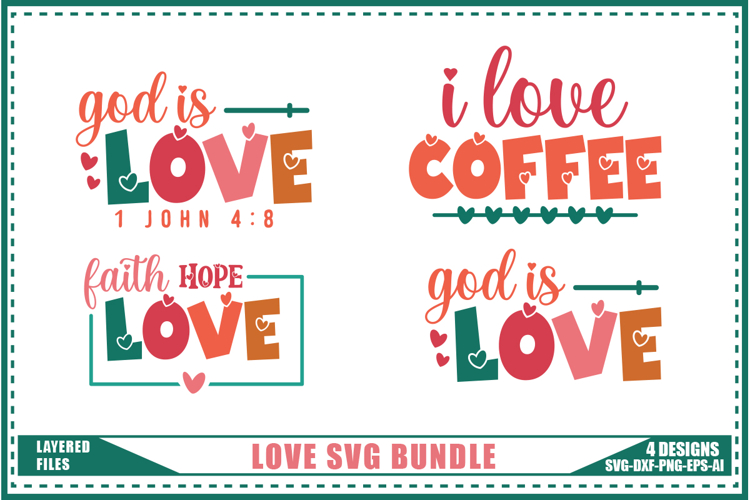 Valentines Svg 4 Designs