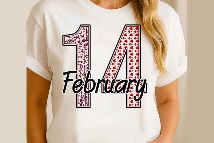February 14 SVG PNG Cut Files Creative Art