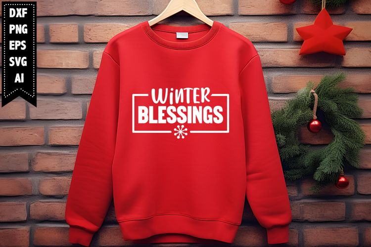 Winter Blessings Svg, Christmas Svg, Xmas Svg