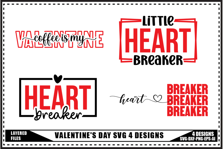 Funny Valentines Day Svg 4 Designs