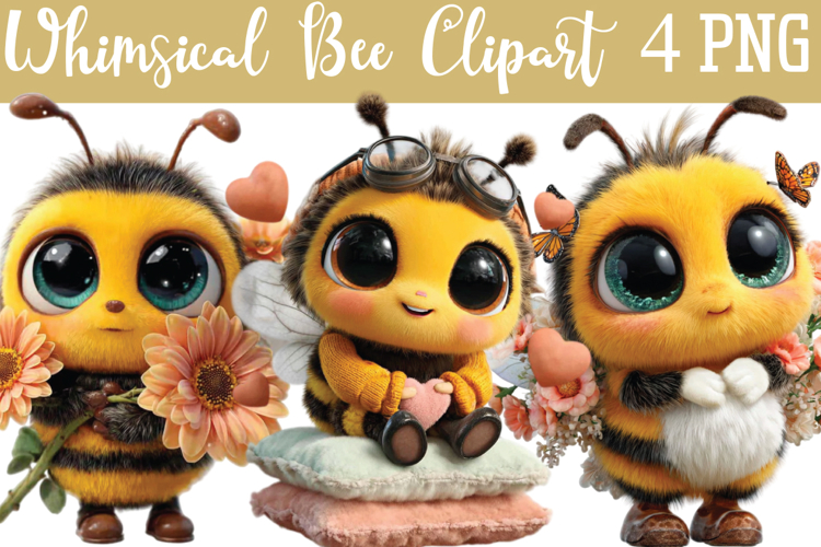 Whimsical Bee Png Clipart