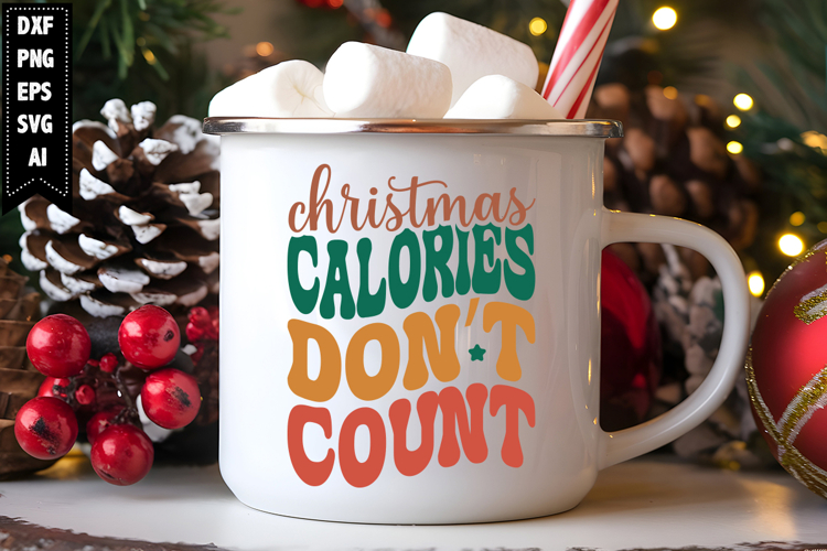 Christmas calories don’t count Svg, Christmas Svg, Xmas Svg example image 1
