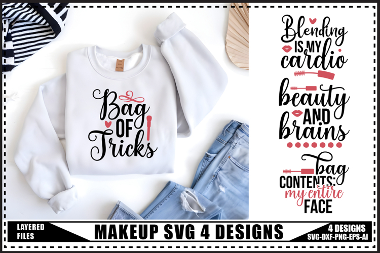 Makeup Svg 4 Designs, Cosmetic Bag Svg