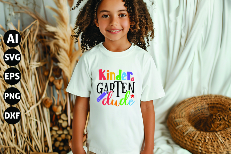 Kindergarten Dude Svg, Teacher Shirt Svg