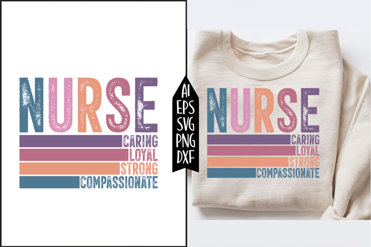 Retro Nurse Trendy Nurse Life Svg Designs