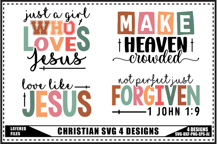 Christian Svg 4 Designs, Religious Svg, God Svg