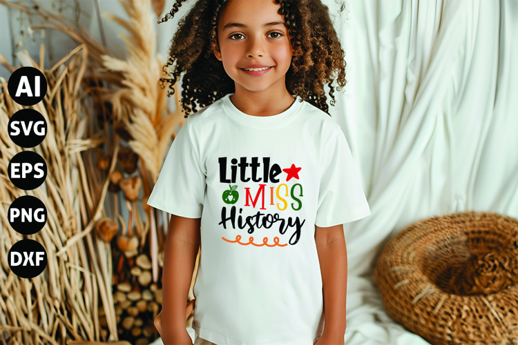 Little Miss History Svg, Teacher Shirt Svg