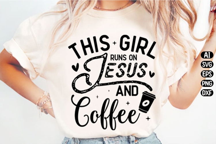 Jesus and Coffee Svg Design