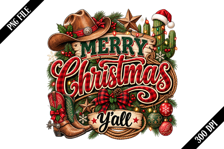 Merry Christmas Y’all PNG Designs