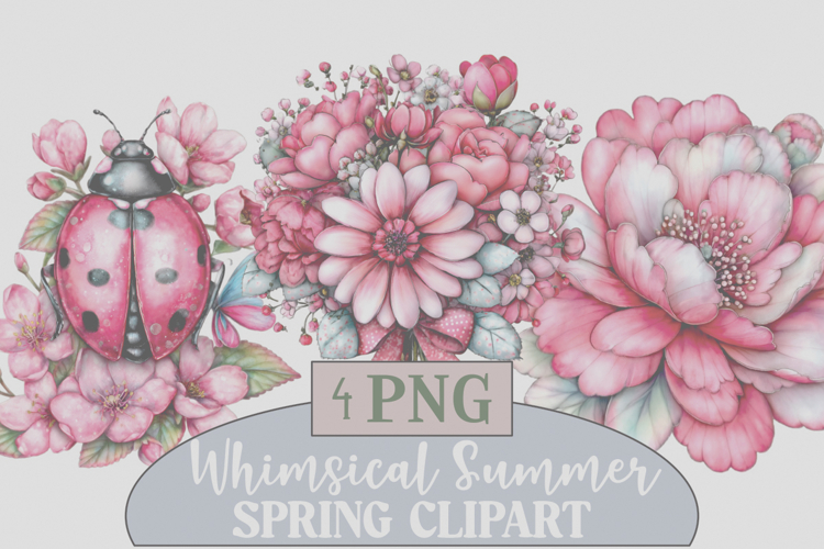 whimsical Summer Spring clipart Png