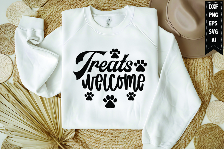 Treats welcome Svg, Dog Lover Svg