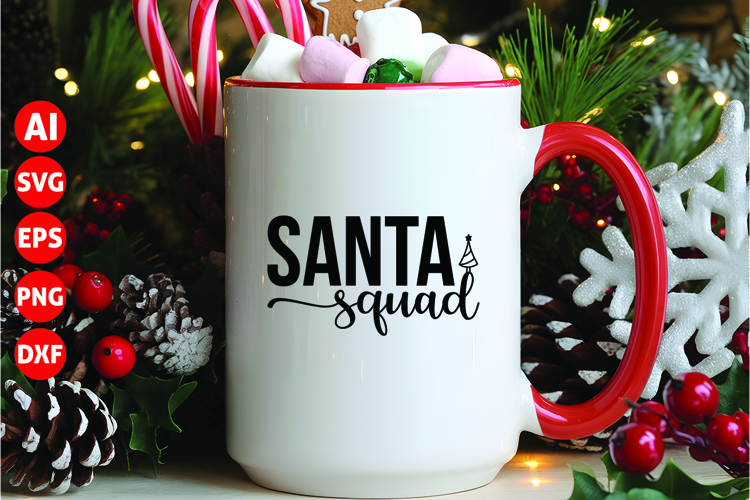 Santa Squad Svg, Funny Christmas Svg