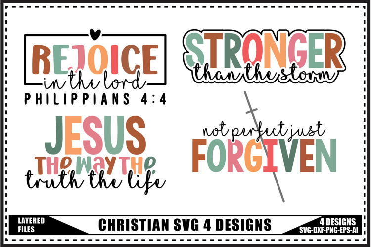Christian Svg 4 Designs, Religious Svg, God Svg