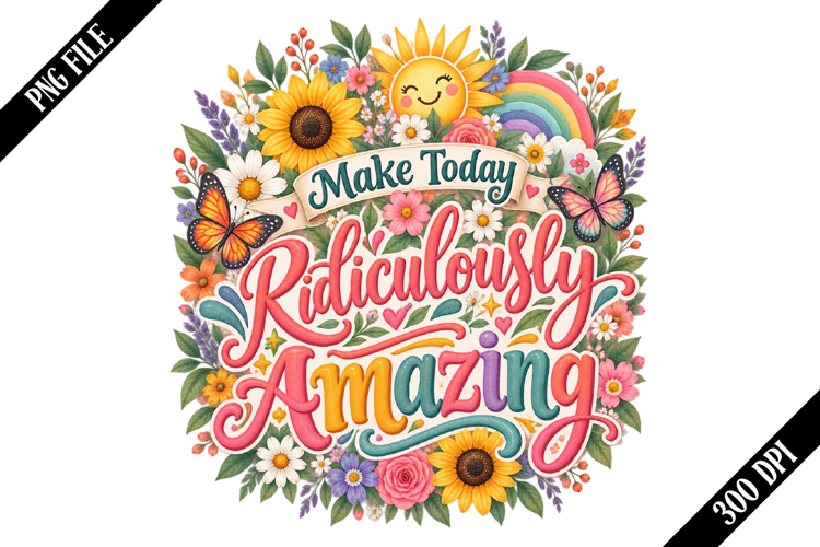Make Today Ridiculously Amazing PNG Designs