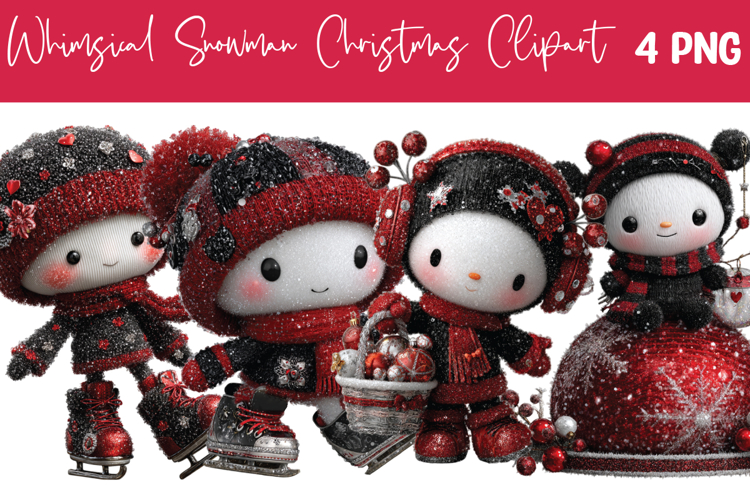 Whimsical Snowman Christmas clipart Png