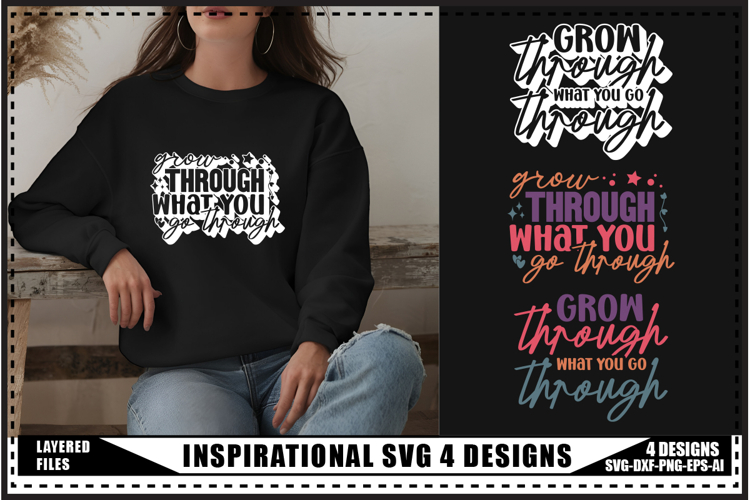 Inspirational Svg 4 Designs, Self Love Svg, Funny Quotes Svg