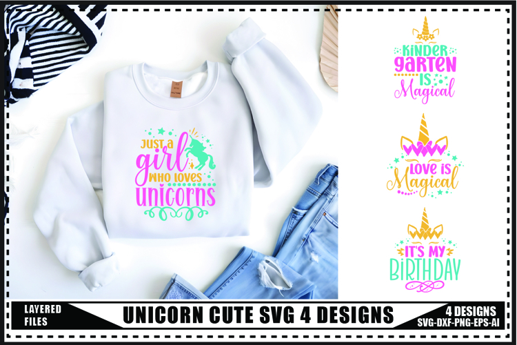 Birthday Unicorn SVGs Image 5