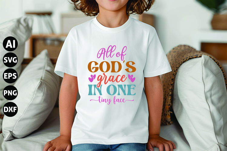 All of Gods Grace in One Tiny Face Svg, Funny Baby Svg
