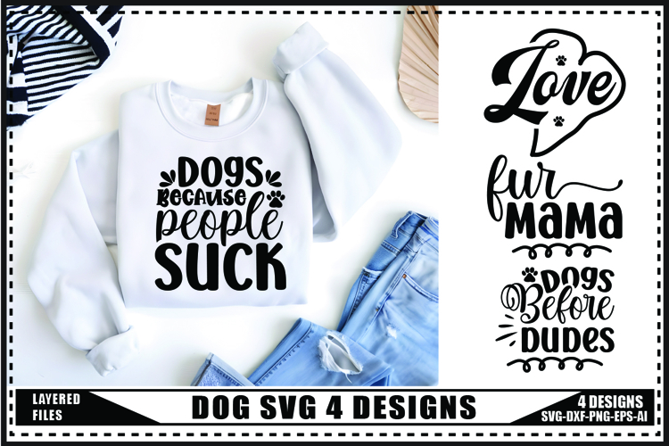 Dog Svg 4 Designs, Paw Prints Svg, Dog Lover Svg