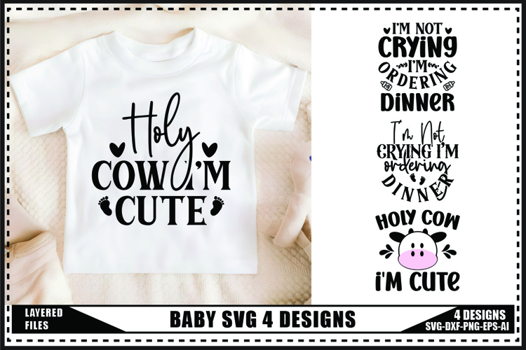 Funny Baby Svg 4 Designs, Newborn Svg