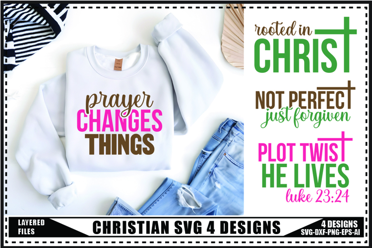 Christian Svg 4 Designs, Religious SVG, Jesus God Svg