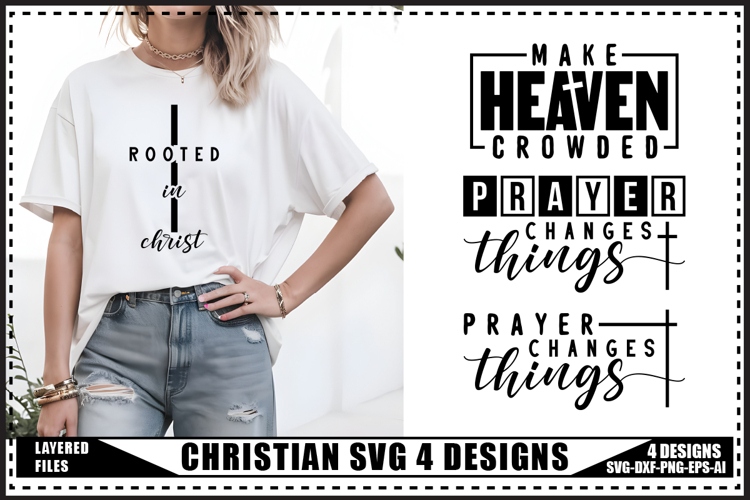 Christian Svg 4 Designs, Jesus Svg, Religious Svg