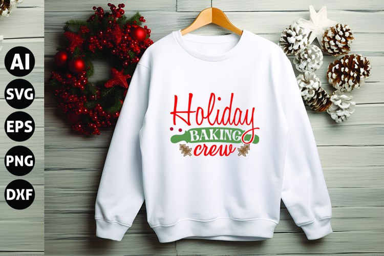 Holiday Baking Crew Svg, Funny Christmas Svg