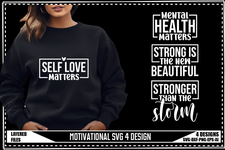 Motivation Svg 4 Designs, Positive Quotes Svg