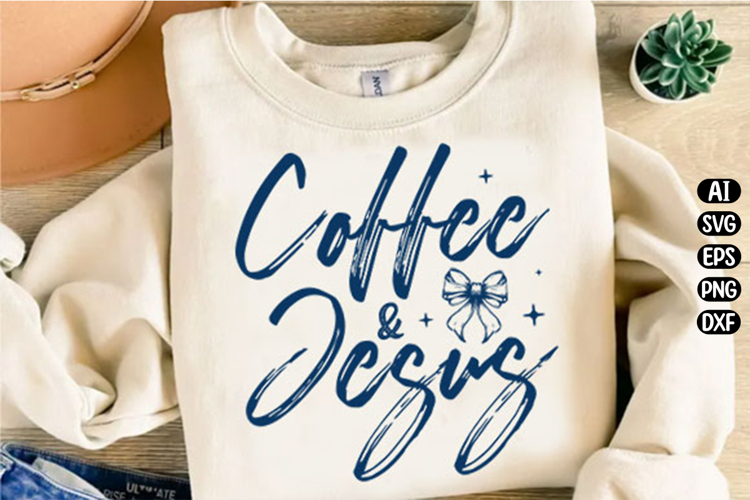 Coquette Coffee and Jesus Svg Design
