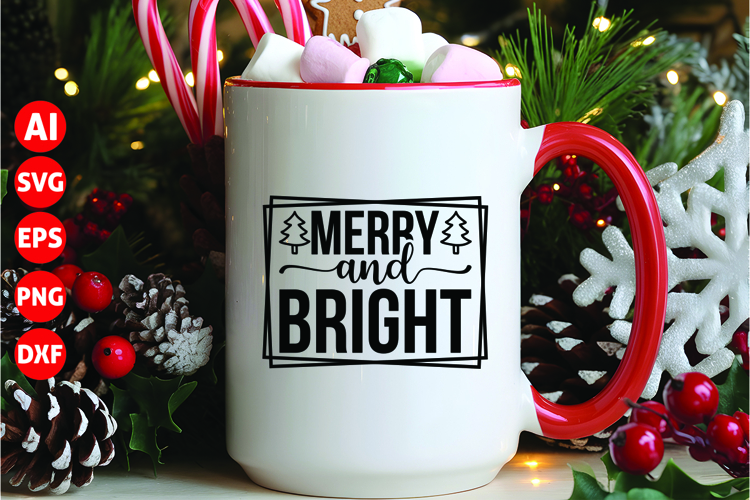 Merry and Bright Svg, Funny Christmas Svg